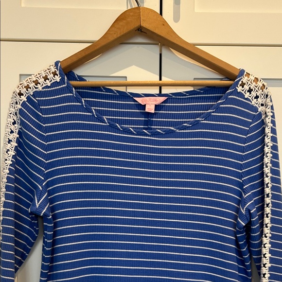 Lilly Pulitzer Marlowe Dress Beckon Blue Breeze Size L - Picture 4 of 17